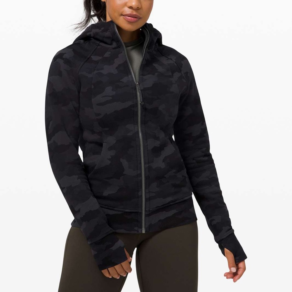 Lululemon Camo Scuba Zip Hoodie Size 4